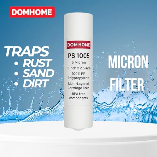 5 micron water filter 10 x 2.5 whole house water filter cartridge (4 Count)
