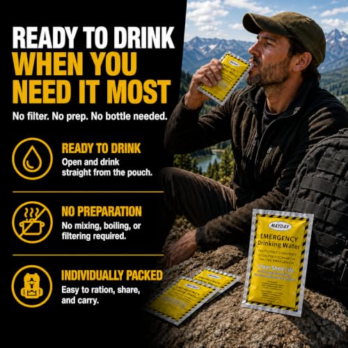 Mayday 73021 Emergency Water Packets (211.25 Fl Oz)