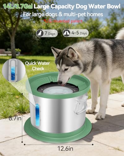 14L No Spill Dog Water Bowl (5 Pound)
