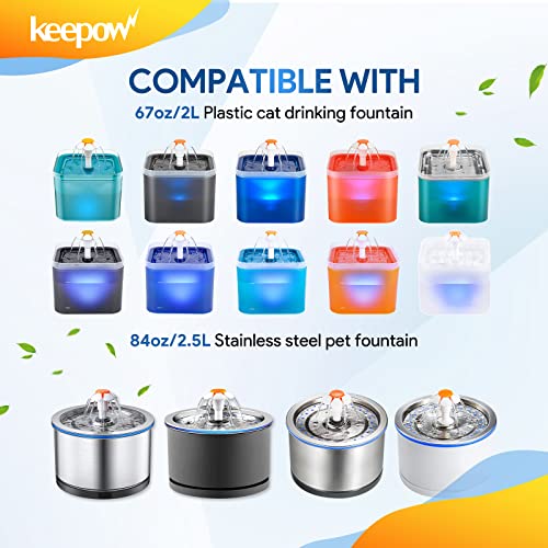 6 Pcs Pet Fountain Filter Replacement For Plastic 67oz