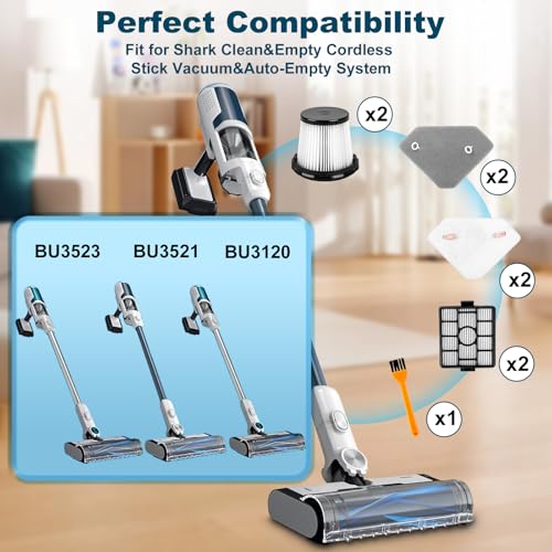 Replacement HEPA Filter for Shark BU3523 BU3521 BU3120 Cordless Stick Vacuum (7 Count)