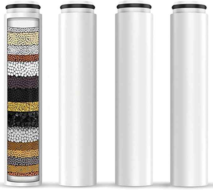 AWO 4 PACK Replacement Shower Head Filter Cartridge Compatible with Cobbe Handheld Showerhead,Multi Stage Shower Filtration Systems for Hard Water Reduces Chlorine,Fluoride and Harmful Substance
