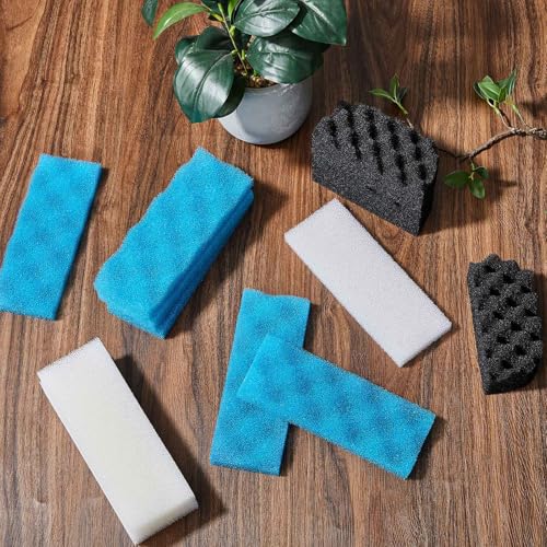 18 Pcs Aquarium Filters Bio Sponge Sets Compatible with Fluval 206 (15 Count)