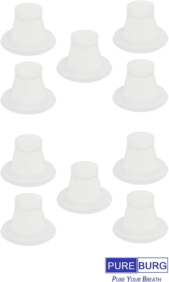 PUREBURG Replacement Filter Compatible with KMM LT-117C Handheld Car Vacuum Cleaner 9000Pa,10-Pack Washable HEPA Filter Air Clean Dust - AquaVibe