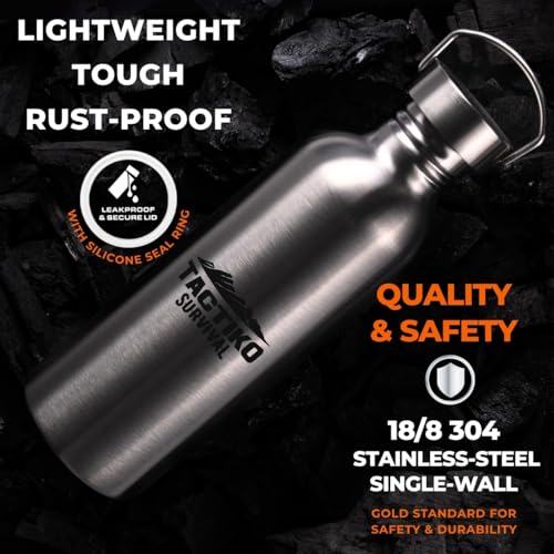 Tactiko Stainless Steel Wide Mouth Water Bottle