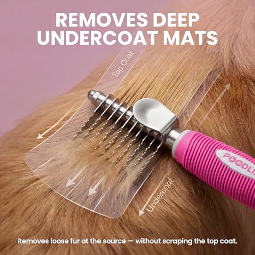 Poodle Dematting Fur Rake Comb Brush for Dogs and Cats