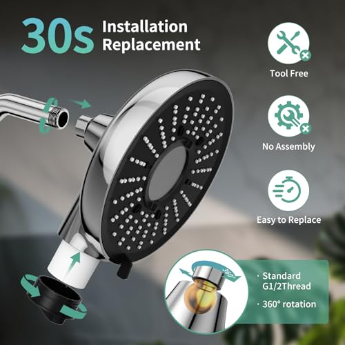 High Pressure Filtered Shower Head with Filters