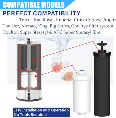 Water Filter Replacement Compatible with Berkey (8 Count)