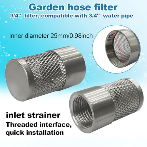 3 4" 304 stainless steel filter head with internal thread diameter of 25mm connected to 3