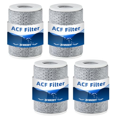 Carbon Fiber Filter Replacements for ZCONIEY 1080°Swivel Robotic Arm Faucet Water Filter (4 Count)