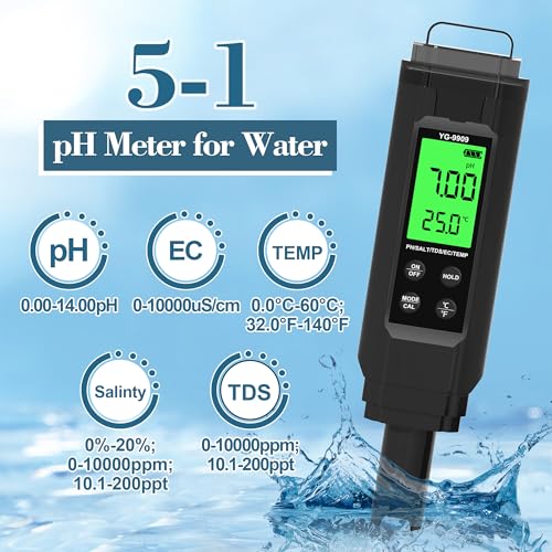 PH Meter 5 in 1TDS Meter