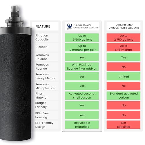Carbon Replacement Filter Elements for Filters Pack of 2 (2 Count)