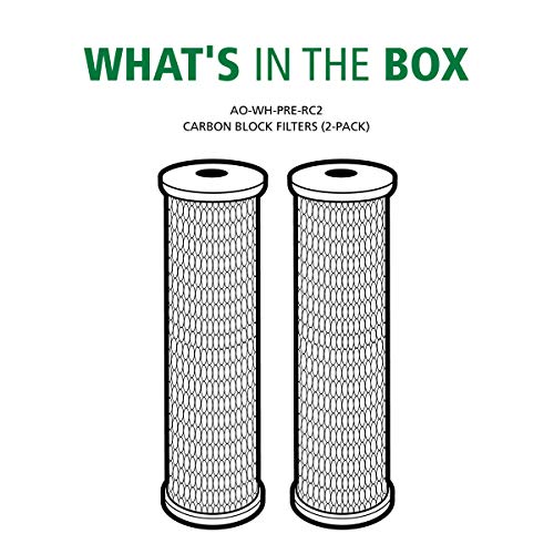 2.5"x10" 5 Micron Carbon Block Sediment Filter (2 Count)