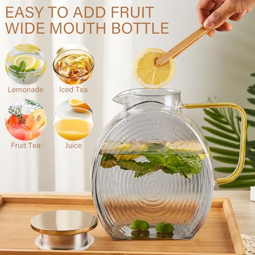 84 oz Glass Pitcher with Lid