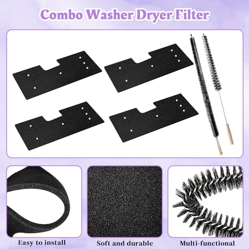 4 Pack WH01X35719 Lint Filter Compatible with Ge Profile Washer Dryer