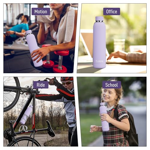 Slim Insulated Water Bottles for Travel 25oz with Clip