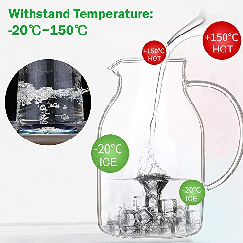 68oz Glass Pitcher with Lid and Handle