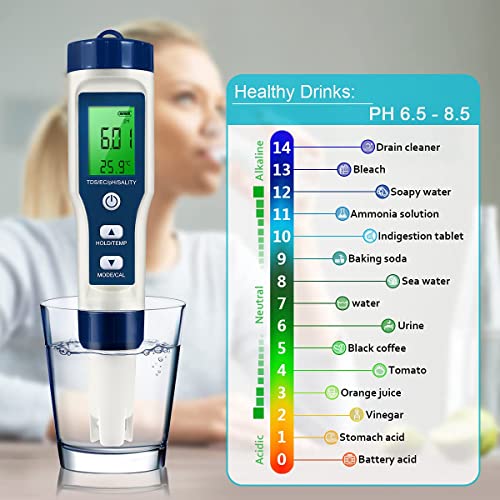 5 in 1 TDS Meter PH Tester