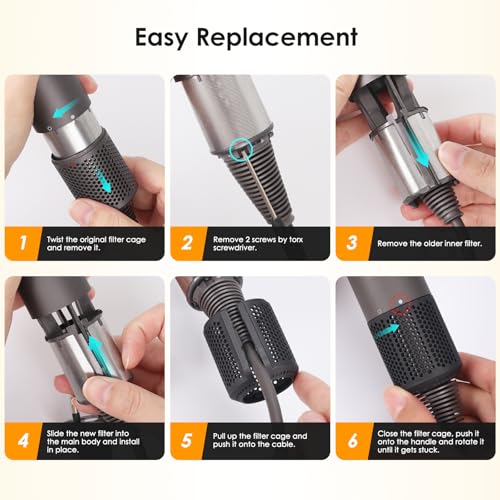 Magnetic Hair Dryer Filter + Inner Filter Compatible with Dyson Supersonic