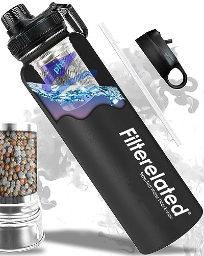 30oz Stainless Steel Alkaline Filter Water Bottle (6 Count)