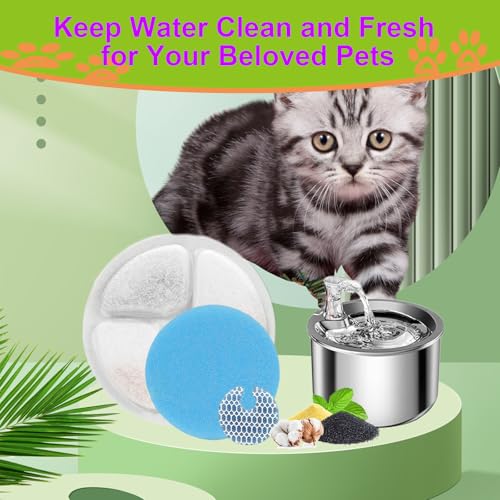 Cat Water Fountain Filter Replacement for Round 2L