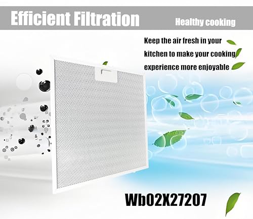 WB02X27207 Range Hood Grease Filter Fits compatible with GE JVX5300BJ1TS JVX5300DJ1BB JVX5300DJ1WW Replacement For 4463981 AP6039217 PS11771771 EAP11771771