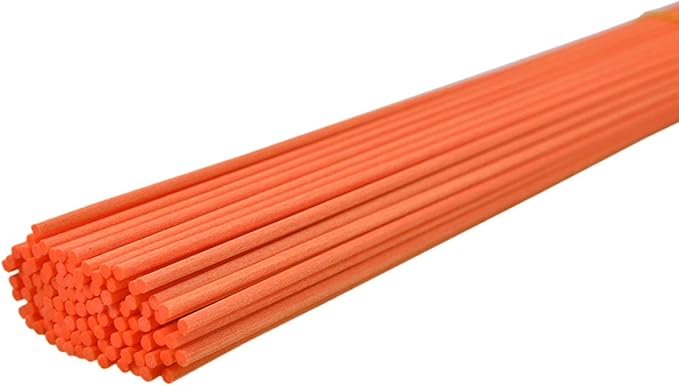 100 Pieces Fiber Reed Diffuser Replacement Refill Sticks (12" x 3mm, Orange) - AquaVibe