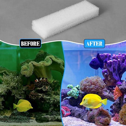 10 Pcs Filter Pad Compatible with Fluval U3 Underwater Sponge Aquarium Filter Media Replacement Accessories Compatible for Aquarium (10 Count)