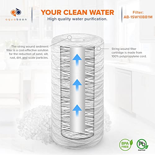 1 Micron String Wound Water Filter 10x4.5 Replacement (20 Count)