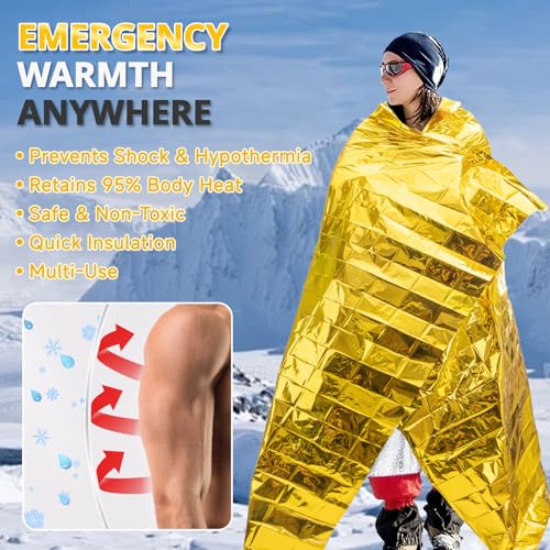 Survival Emergency Thermal Blankets (4 Count)