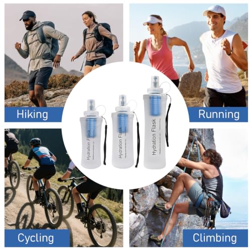 Collapsible Water Bottle with Filter for Travel Hiking Camping 700ML
