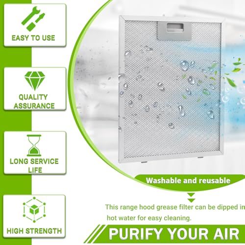 W10915369 Range Hood Filter replacement 5 Layer Aluminum Mesh Hood Grease Filter Fit for Whirlp Kitchen Exhaust Fan Jenn Air Kitchen Aid