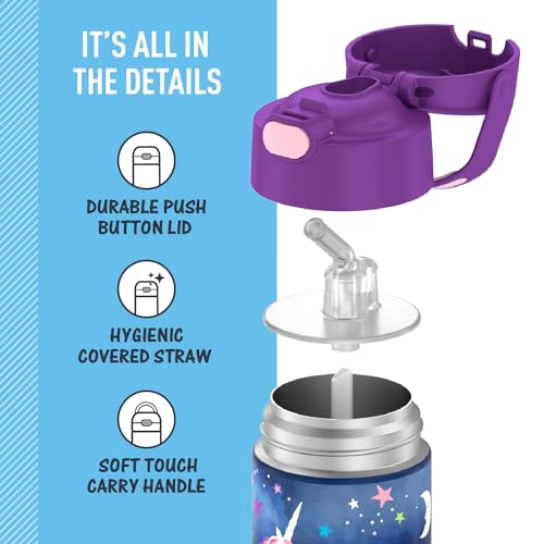 FUNTAINER Water Bottle with Straw