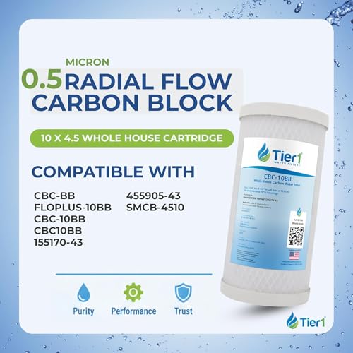 0.5 Micron 4.5" × 10" Carbon Block Water Filter