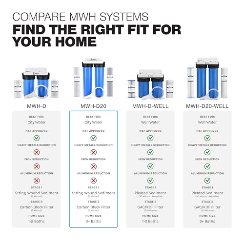Whole House Filtration System Complete Dual Stage Sediment Chlorine Taste Odor VOC's