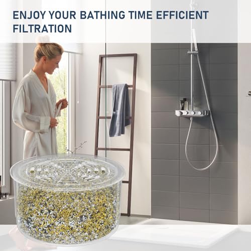 3 Pack Shower Head Filter Replacement Cartridge Compatible with All Canopy Handheld & Fixed Filtered Shower Head