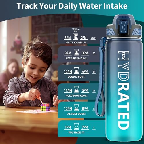 Water Bottle with Straw