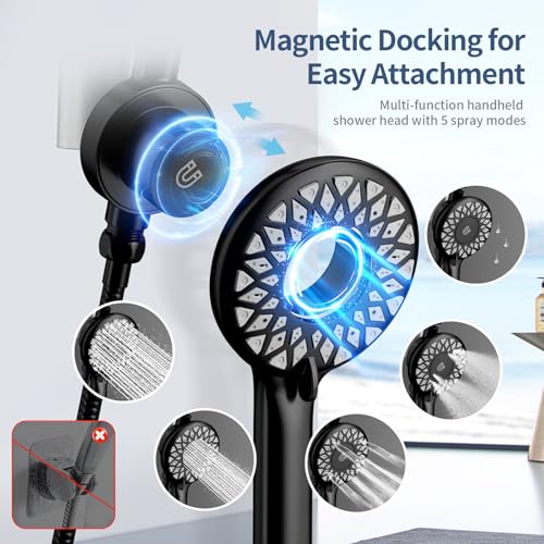 Magnetic Filtered Dual Shower Head with Handheld Spray Combo