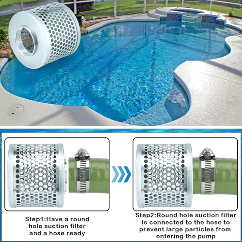 3 Inch Round Hole Suction Strainer Filter Hose for Water Pump
