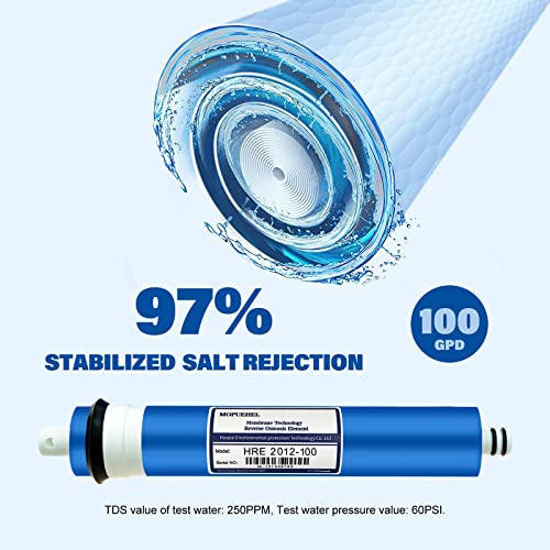 100 GPD RO Membrane with Reverse Osmosis Membrane Housing Set