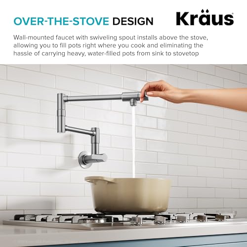 Oletto Pot Filler Faucet with Retractable Arm
