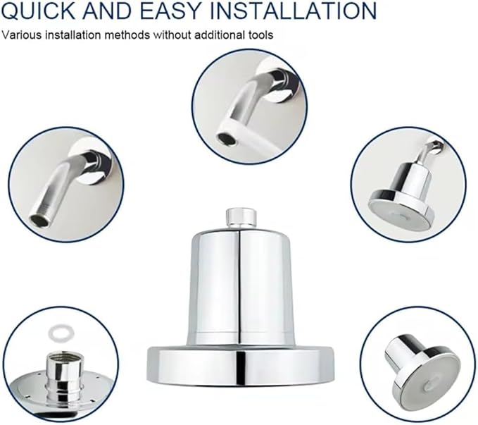 Cascada High-Pressure Filtered Shower Head with 15-Stage Filter Water Softener (Brushed Nickel)