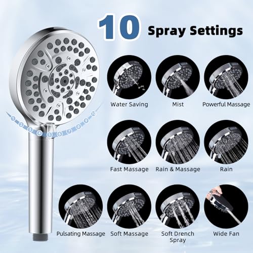 Metal Rain Shower Head with Handheld