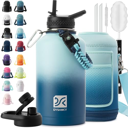 Insulated Water Bottle with Portable Carrier Bag for Outdoor 64 oz