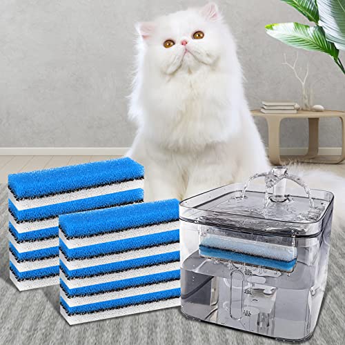 10Pcs Pet Fountain Filters Replacement for WF020 Cat Water Fountain