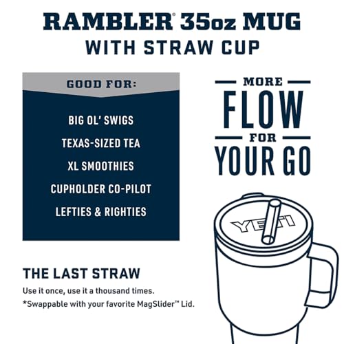 Rambler 35 oz Tumbler with Handle and Straw Lid