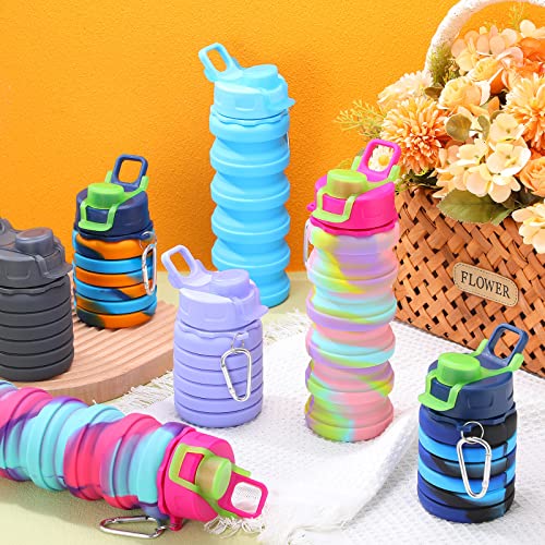 14Pack Collapsible Water Bottles Bulk with Hook17oz (14 Count)