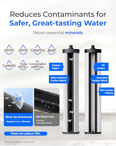 CTF-09 Dual-Stage Silver Ions Water Filter for Sink Faucet