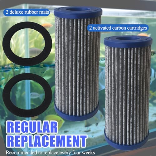 4PCS Upgraded Activated Carbon Micron Cartridge for Marineland (2 Count)