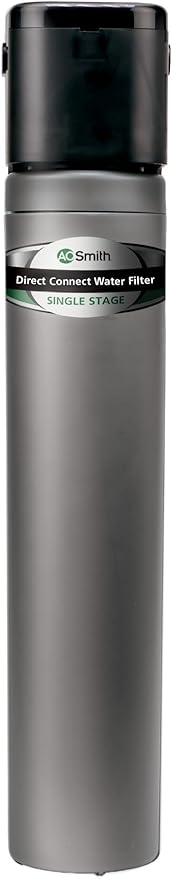 AO Smith Water Filter for Sink Faucet - Basic Direct Connect Under Sink Water Filter System - Carbon Block Filter Reduces Up to 99% of 9 Harmful Contaminants - AO-MF